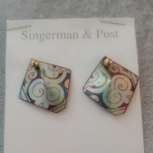 Multicolor Geometric Earrings